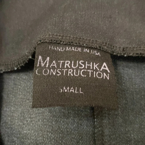 Matrushka Construction Single Button Blazer Size Small Jacket Black Blazer - Picture 5 of 9